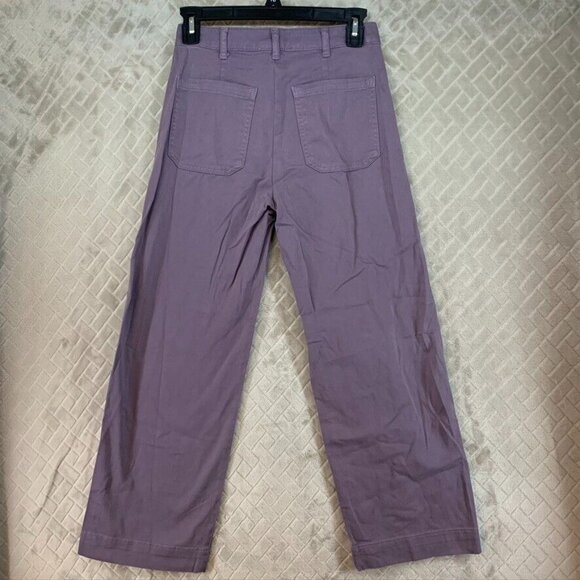 Pull & Bear Womens Small Denim Jeans Lavender Purple Straight Ankle Mid Rise - Picture 14 of 15